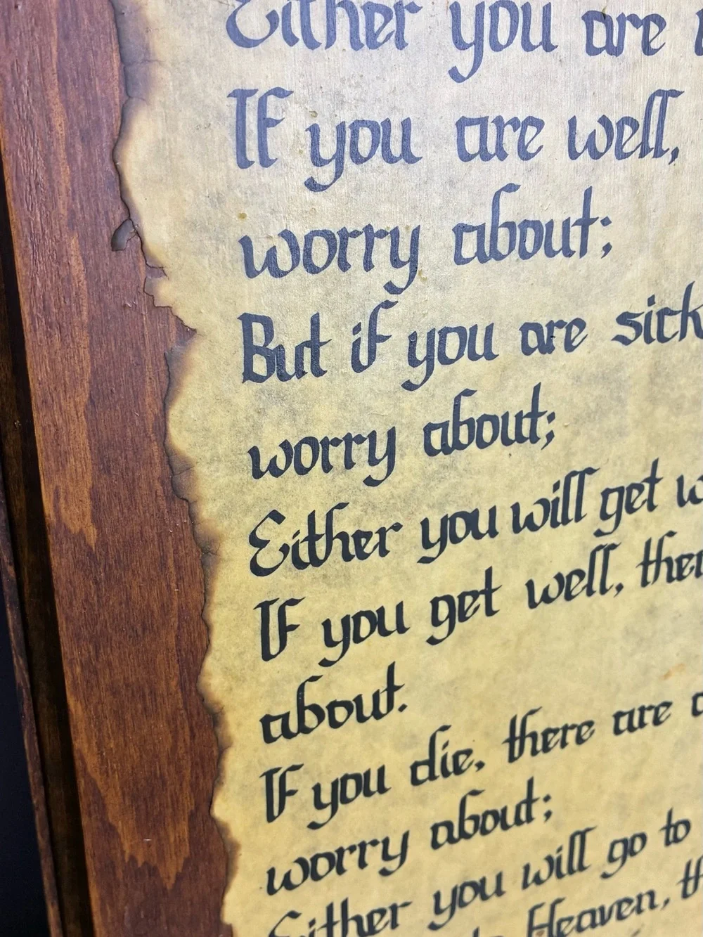 Vintage Why Worry Wooden Wall Plaque Humorous Rustic Decor Sign